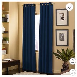 Lush navy curtains.  New.